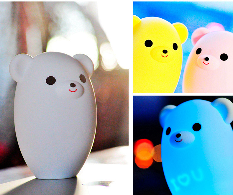 AOLAND S2 Smart Bluetooth Speaker Music Small Night Light Lemon Bear Shape - White