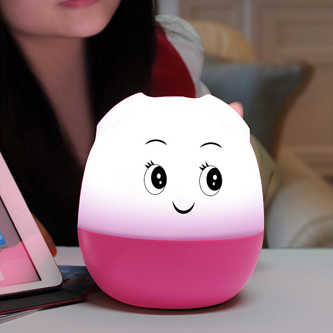 DKY-169A Stereo Lamp Colorful LED Lamp Desk Lamp Night Light - Rose