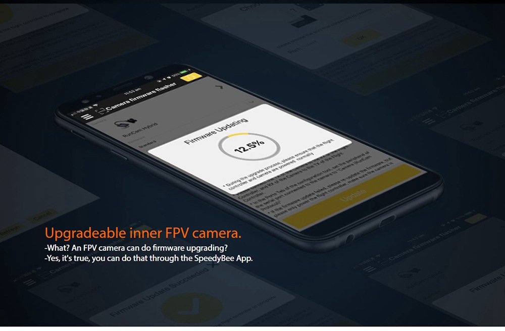 Runcam Hybrid 4K/30FPS Dual Lens FOV 145 Degree HD Recording 6ms Latency QR Code Parameter Settings FPV Camera For Racing Drone - Black
