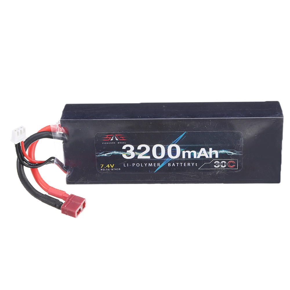 RC Car Spare Parts 2S 7.4V 3200mAh 30C Lipo Battery T Plug For HG P407/P408/P602/P801/802 RC Vehicles Car Model
