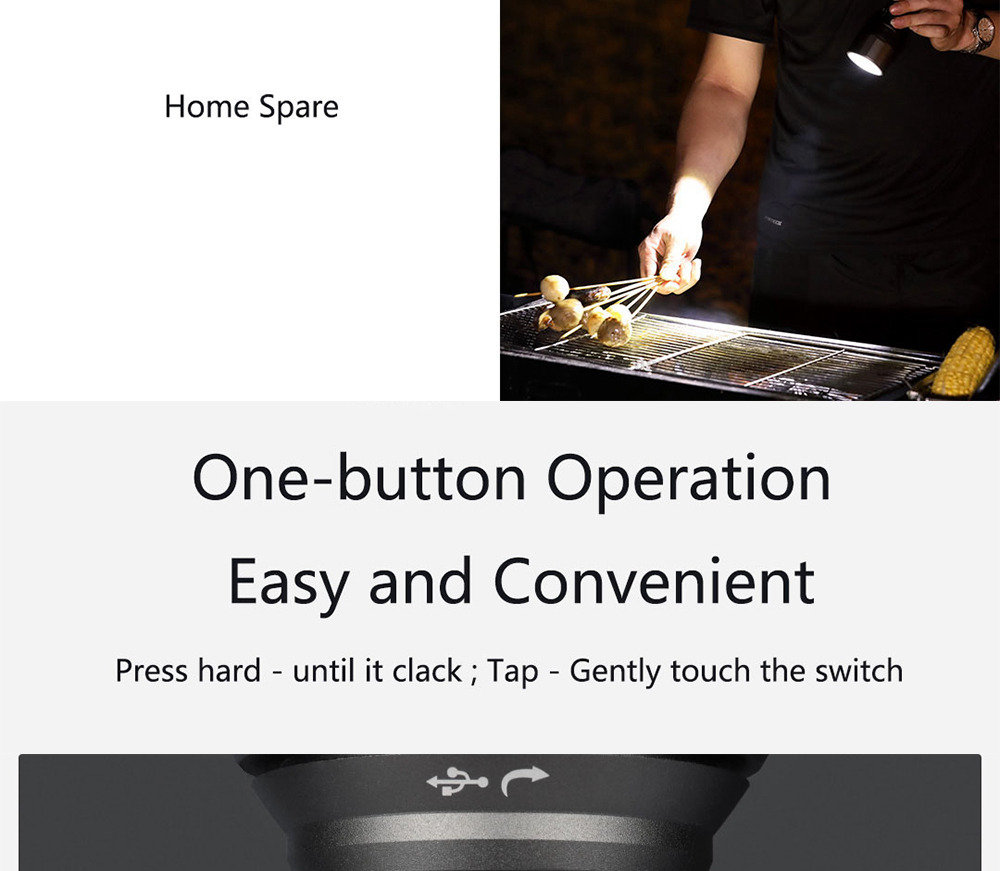 Xiaomi Youpin Outdoor Flashlight 2000LM 5 Models Multi-function Brightness IPX7 Waterproof Camping Flash Light