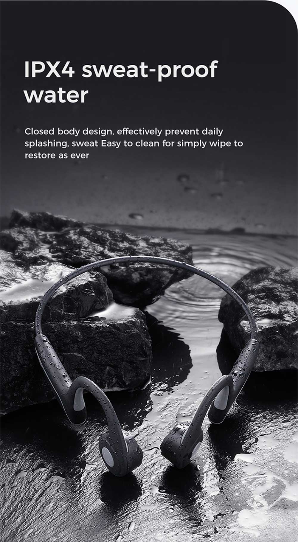 JOYROOM JR-G1 36g Bluetooth 5.0 Earphones Bone Conduction 6 Hours Playtime IPX4