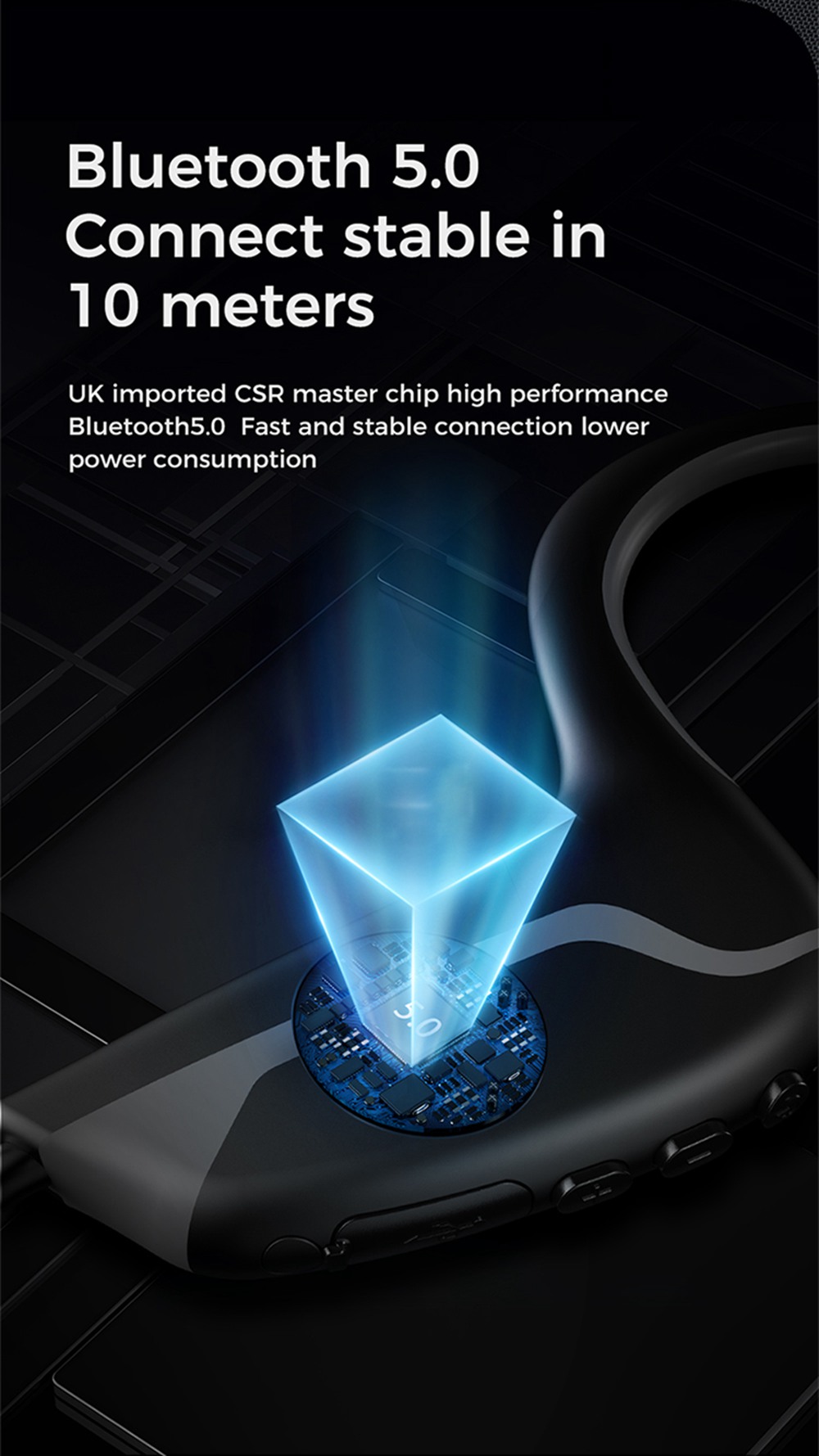 JOYROOM JR-G1 36g Bluetooth 5.0 Earphones Bone Conduction 6 Hours Playtime IPX4