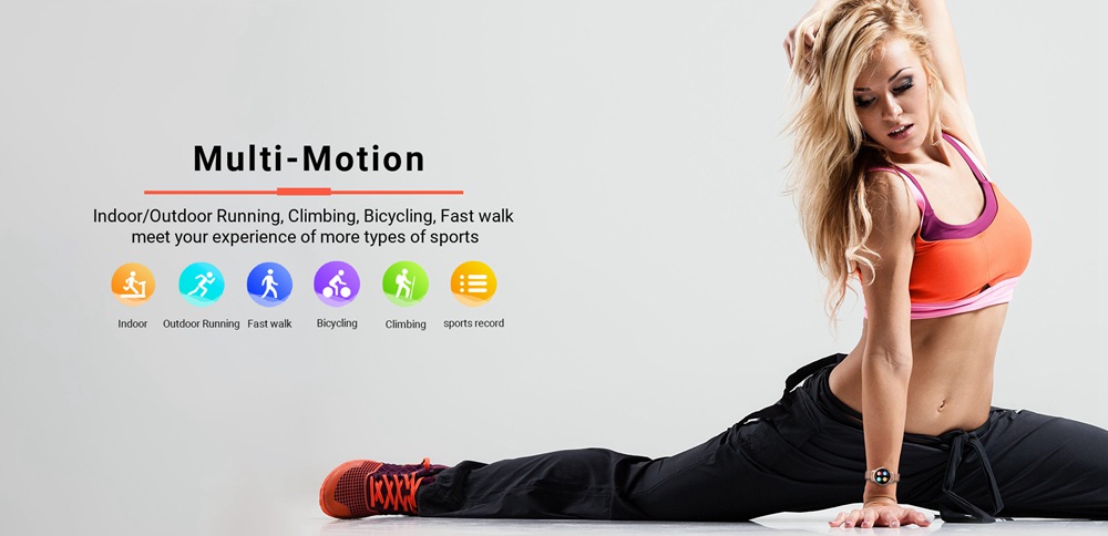 Makibes R2 Smart Watch 1.3 Inch IPS Round Screen IP67 Heart Rate Blood Pressure Monitor Call Message Reminder Music Player Metal Strap - Black