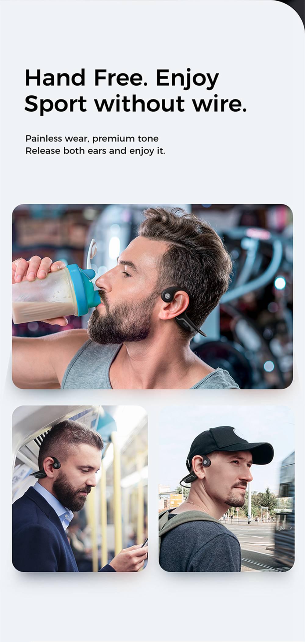 JOYROOM JR-G1 36g Bluetooth 5.0 Earphones Bone Conduction 6 Hours Playtime IPX4