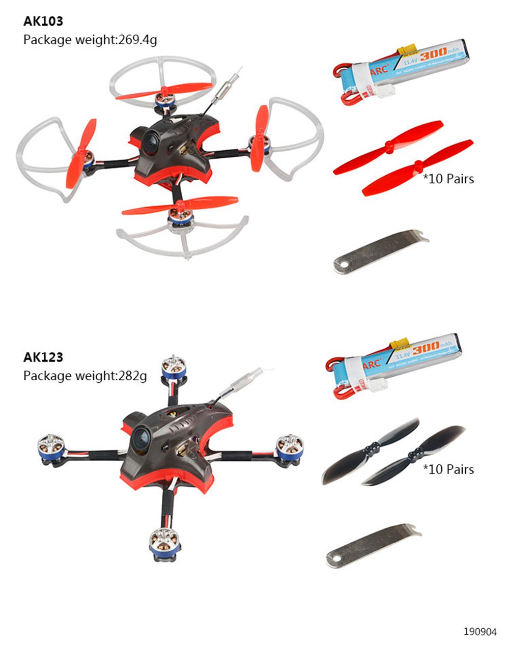 LDARC AK123 3S Toothpick FPV Racing Drone 122mm Wheelbase F411 12A BLheli_S 200mW VTX Runcam Nano2 Cam PNP - AC2000 Receiver
