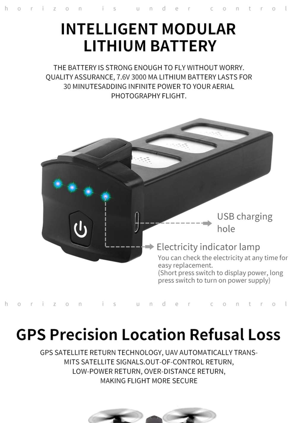 XMR/C M8 4K 5G WIFI Brushless GPS Foldable RC Drone With Adjustable 110 Degree Wide-angle Camera Automatic Following RTF - Two Batteries With Bag