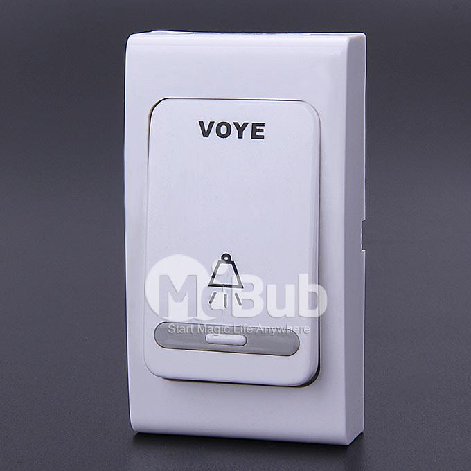 V006B Digital Wireless Door Bell With 38 Polyphony Tunes Songs LED Remote Control Digital Doorbell - White