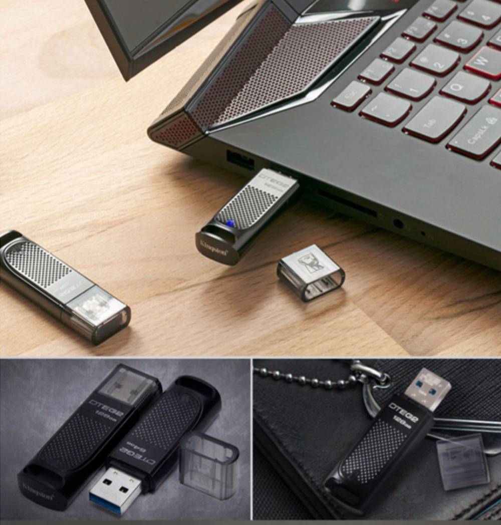 Kingston DTEG2 32GB Metal Casing USB 3.1 Flash Drive Reading Speed 180MB/S - Black