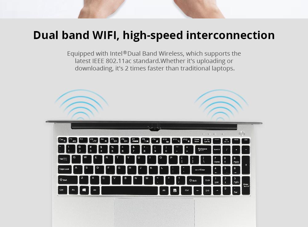 VORKE Notebook 15 4G Laptop Intel Core i7-4500U 15.6'' Screen 1920*1080 Windows 10 8GB DDR3 256GB SSD - Silver