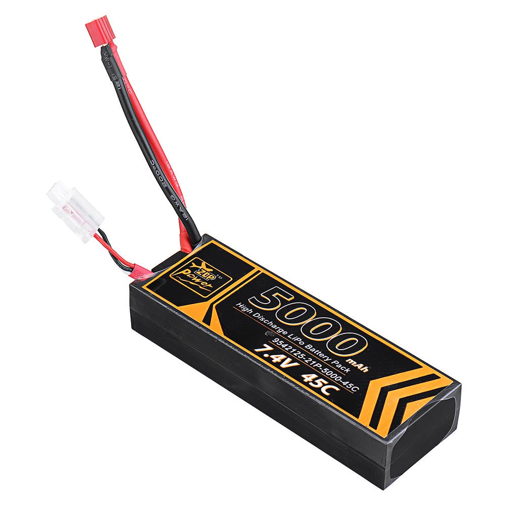 ZOP Power 2S 7.4V 5000mAh 45C Lipo Battery T Plug For RC Car Model FPV Racing Drone RC Airplane Helicopter