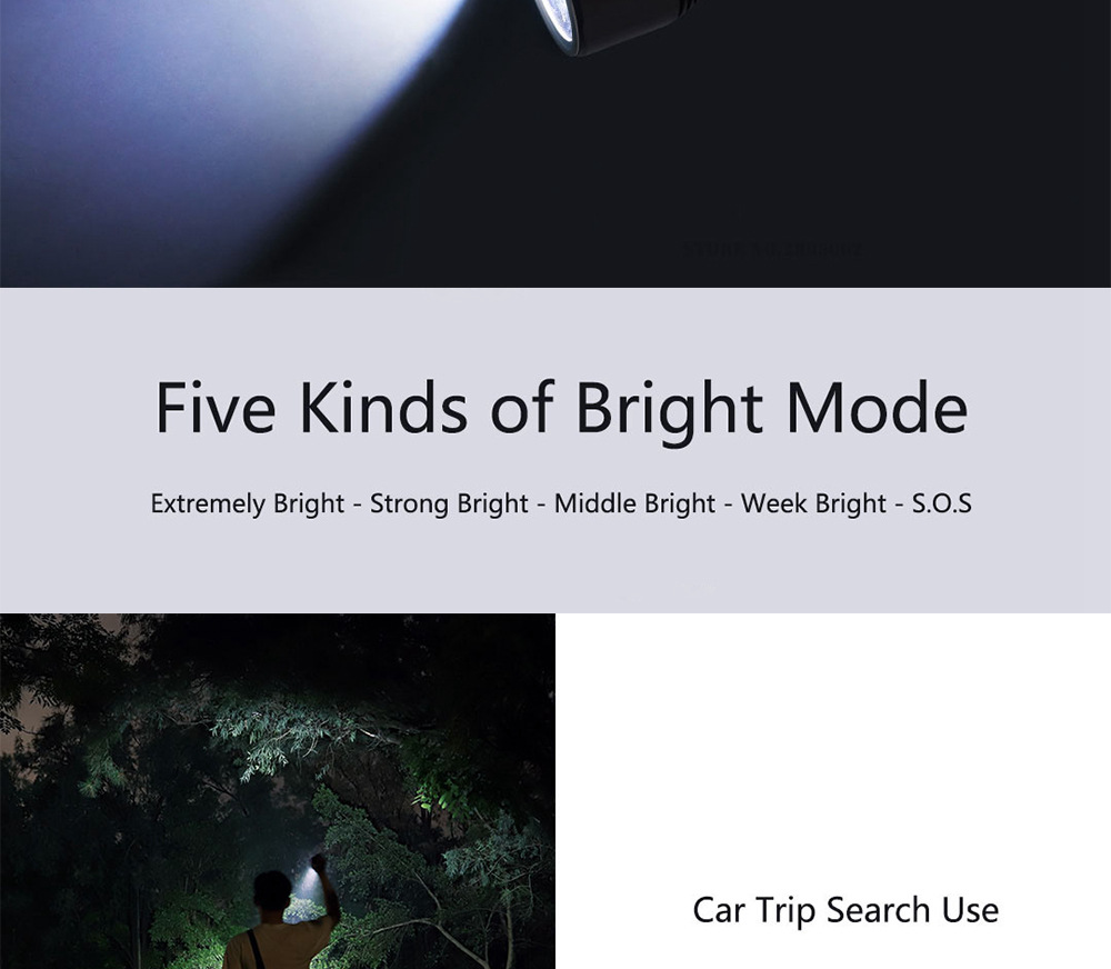 Xiaomi Youpin Outdoor Flashlight 2000LM 5 Models Multi-function Brightness IPX7 Waterproof Camping Flash Light