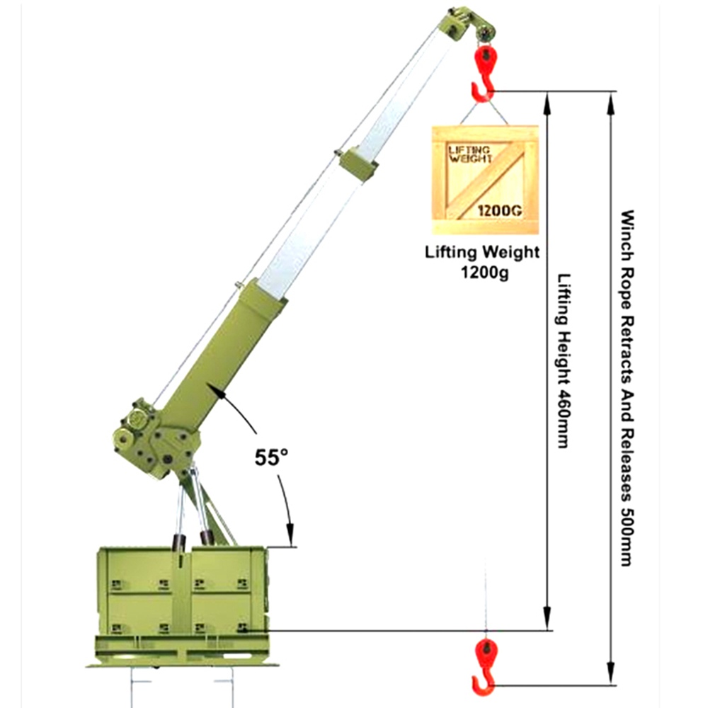 HG P803 Boom Assembly For HG P801 P802 M983 2.4G 1/12 8x8 High-imitation US Army Military Truck RC Car - Army Green