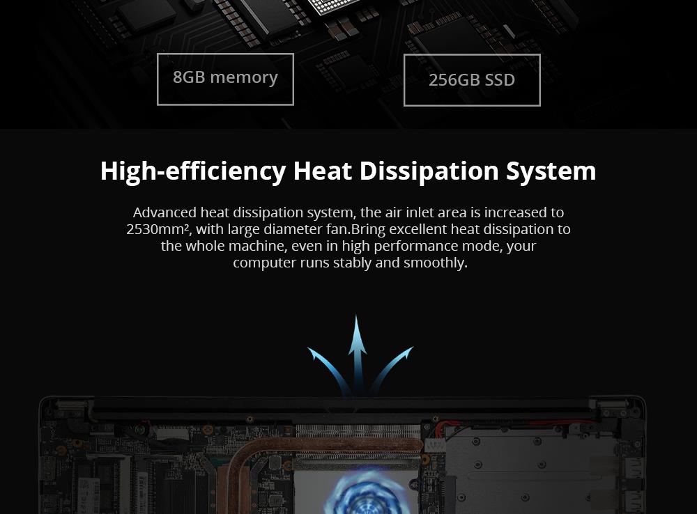 VORKE Notebook 15 4G Laptop Intel Core i7-4500U 15.6'' Screen 1920*1080 Windows 10 8GB DDR3 256GB SSD - Silver