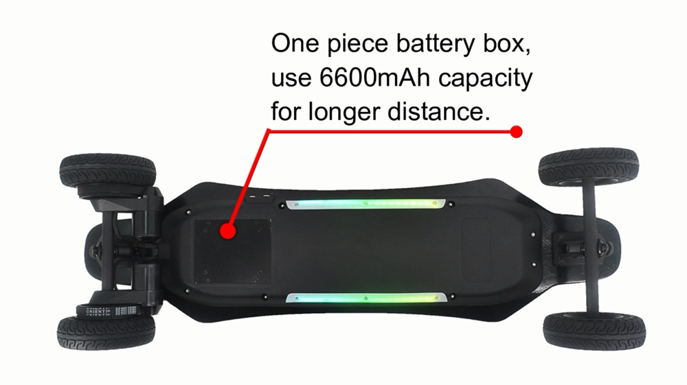 JKING 2.0 SUV Belt Drive Longboard Electric Skateboard 6.6Ah Battery Max 38KM/H With Remote Controller - Black