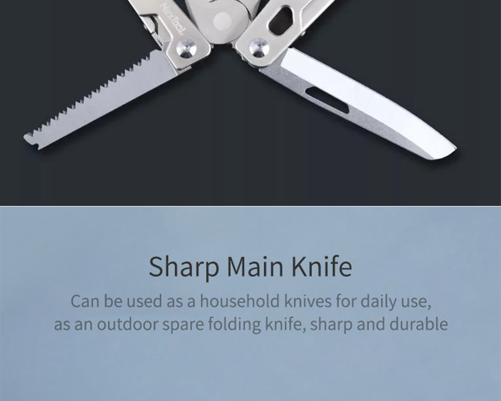Xiaomi Youpin NEXTOOL 9 In 1 Multi-functional Wrebch Knife - Silver