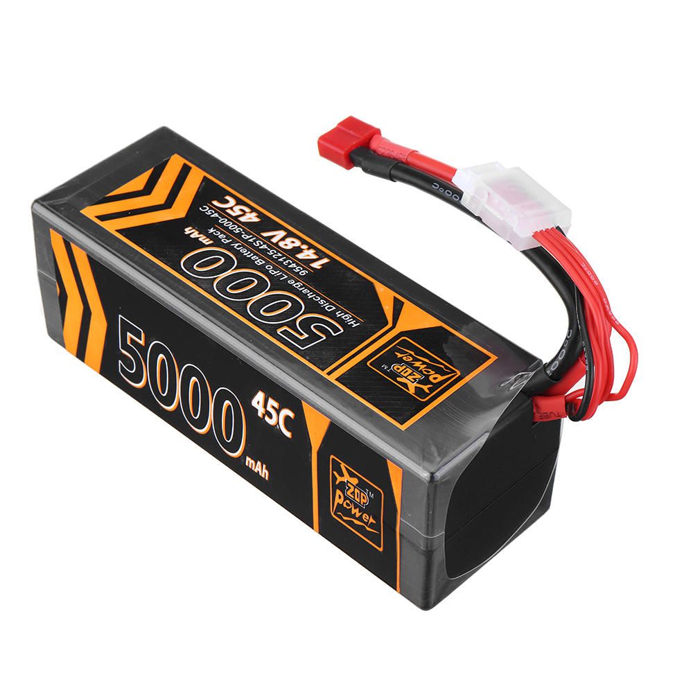 ZOP Power 4S 14.8V 5000mAh 45C Lipo Battery T Plug For RC Car Model FPV Racing Drone RC Airplane Helicopter