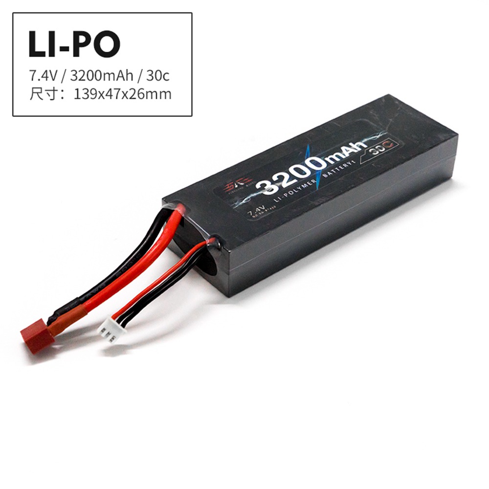 RC Car Spare Parts 2S 7.4V 3200mAh 30C Lipo Battery T Plug For HG P407/P408/P602/P801/802 RC Vehicles Car Model