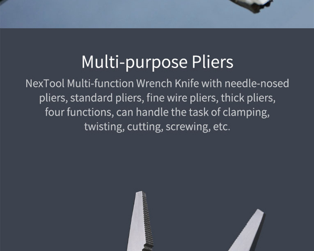 Xiaomi Youpin NEXTOOL 9 In 1 Multi-functional Wrebch Knife - Silver