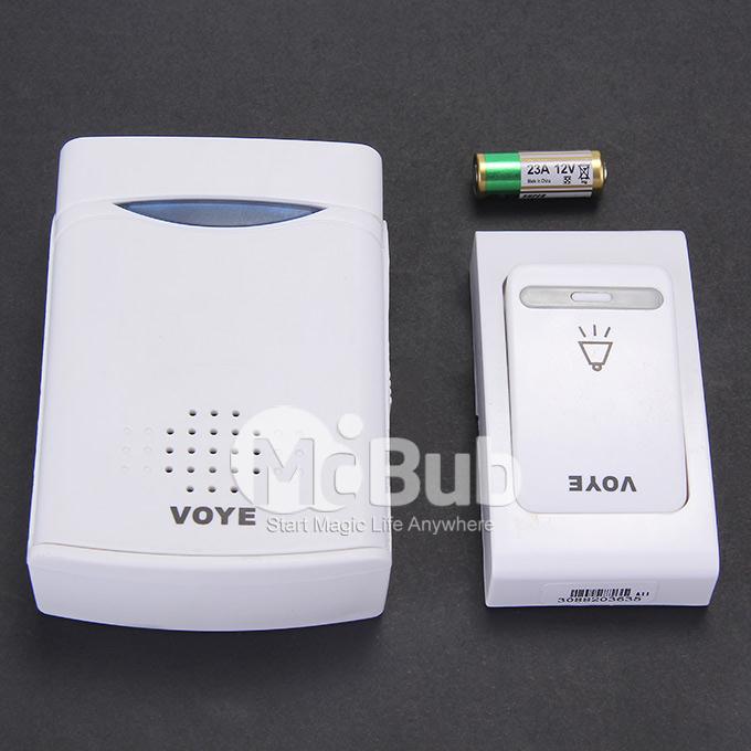 V006B Digital Wireless Door Bell With 38 Polyphony Tunes Songs LED Remote Control Digital Doorbell - White