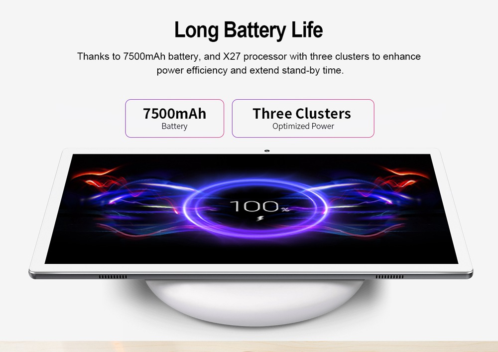 TECLAST M30 4G Tablet MT6797X Deca Core 2.6GHz 10.1 " 2560*1600 Android 8.0 4GB RAM 128GB ROM US Plug - Gray