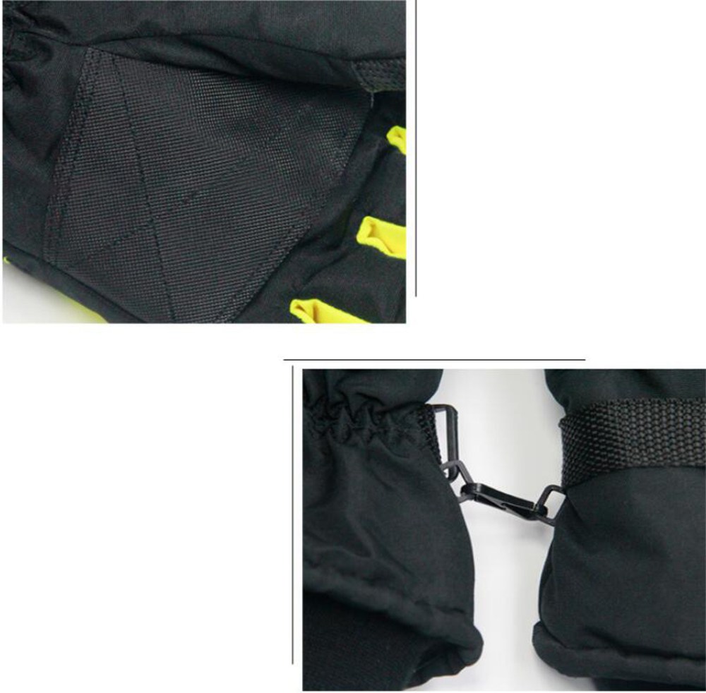 Winter Adult Thicken Warm Ski Gloves Ultralight Waterproof Riding Gloves Size M - Green
