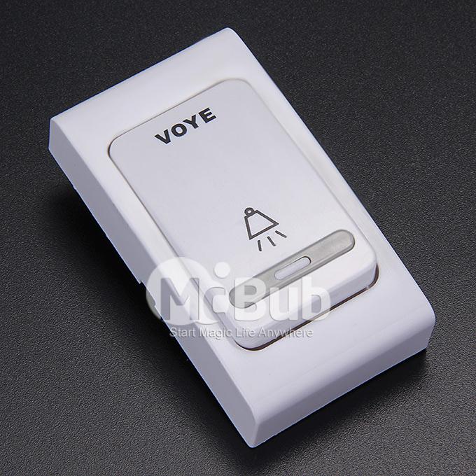 V006B Digital Wireless Door Bell With 38 Polyphony Tunes Songs LED Remote Control Digital Doorbell - White