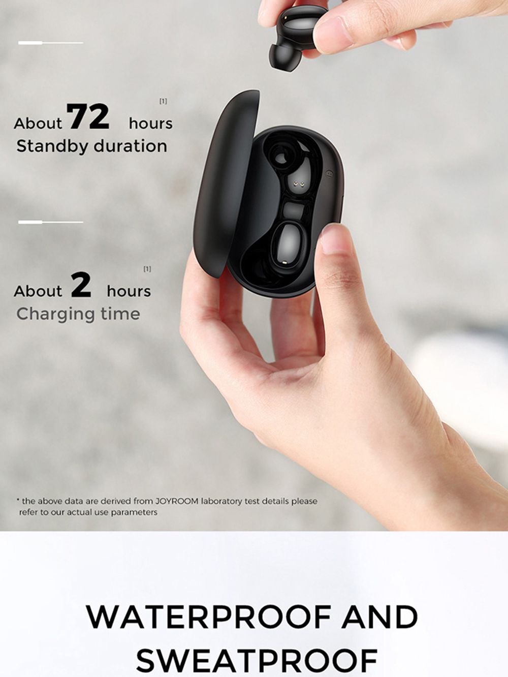 JOYROOM JR-T08 Bluetooth 5.0 TWS Earphones Unilateral Use 500mAh Charging Case
