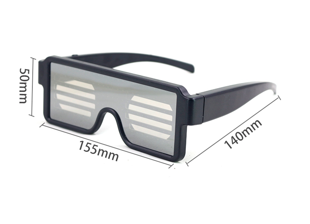 Quick Flash LED Rechargeable Luminous Glasses USB Charge Christmas Concert Light Toys - Red