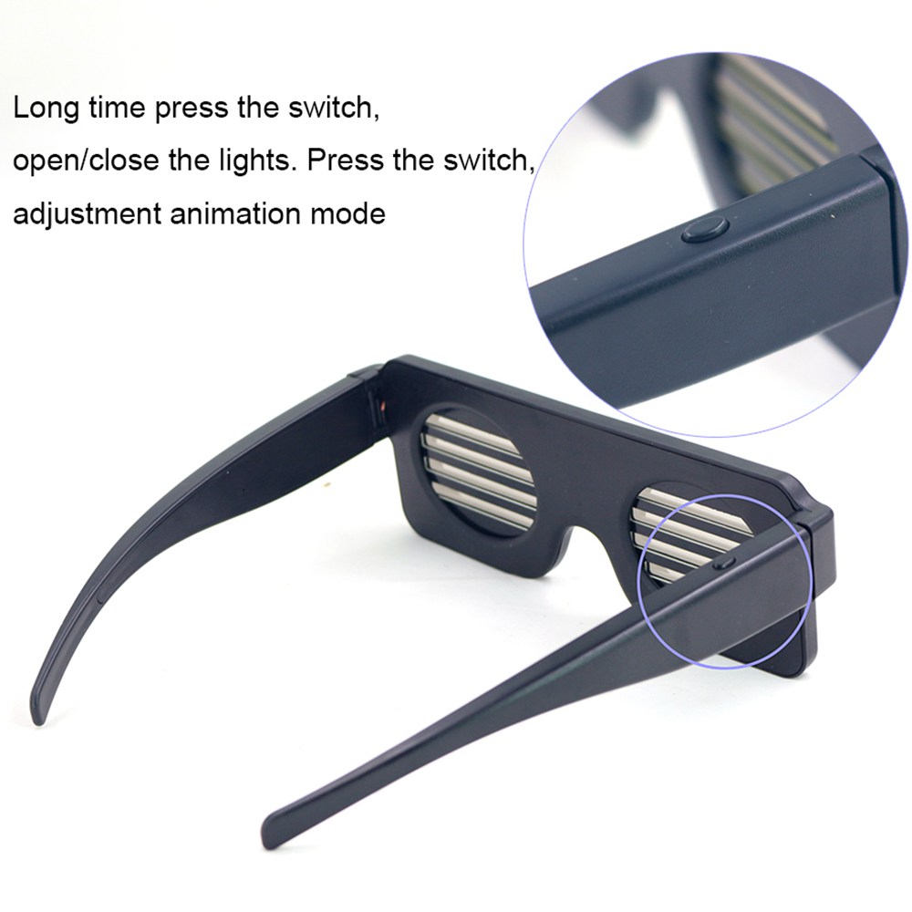 Quick Flash LED Rechargeable Luminous Glasses USB Charge Christmas Concert Light Toys - Red