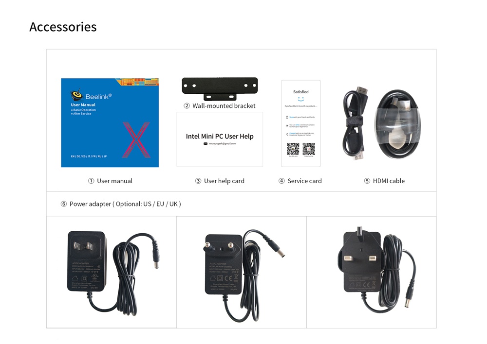 Beelink Gemini X55 Ultimate Intel Gemini Lake J5005 2.8Ghz 8GB/256GB Licensed Windows 10 Mini PC Intel® UHD Graphics 605 2.4G/5G MIMO WIFI Gigabit LAN HDMI*2 USB3.0*4 mSATA PCIE