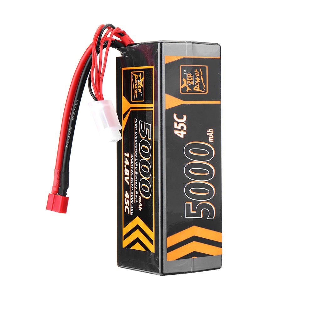ZOP Power 4S 14.8V 5000mAh 45C Lipo Battery T Plug For RC Car Model FPV Racing Drone RC Airplane Helicopter