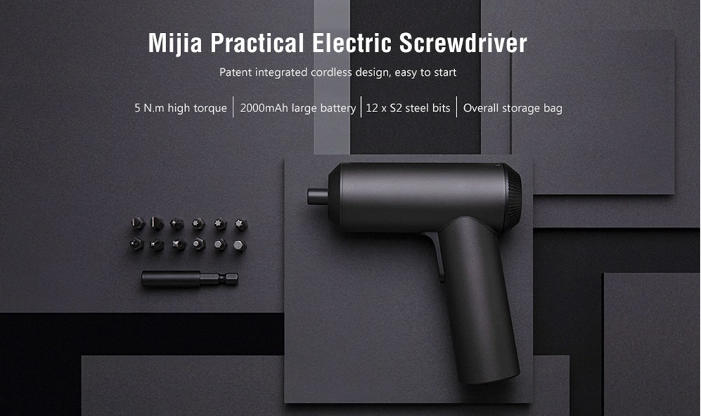 Mijia MJDDLSD001QW Cordless Electric Screwdriver 2000mAh Battery with Storage Bag