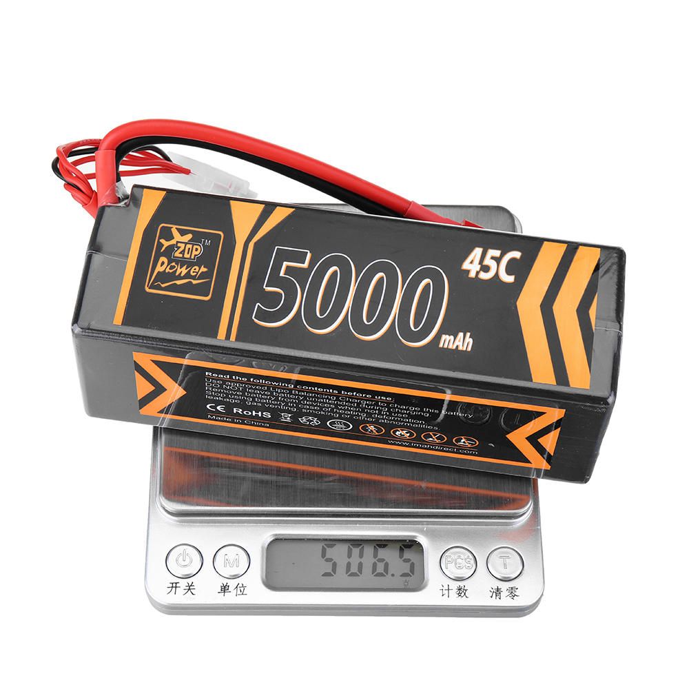 ZOP Power 4S 14.8V 5000mAh 45C Lipo Battery T Plug For RC Car Model FPV Racing Drone RC Airplane Helicopter