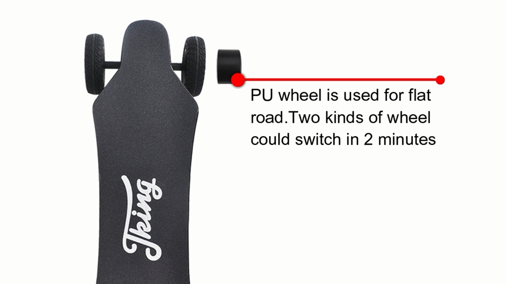 JKING 2.0 SUV Belt Drive Longboard Electric Skateboard 6.6Ah Battery Max 38KM/H With Remote Controller - Black