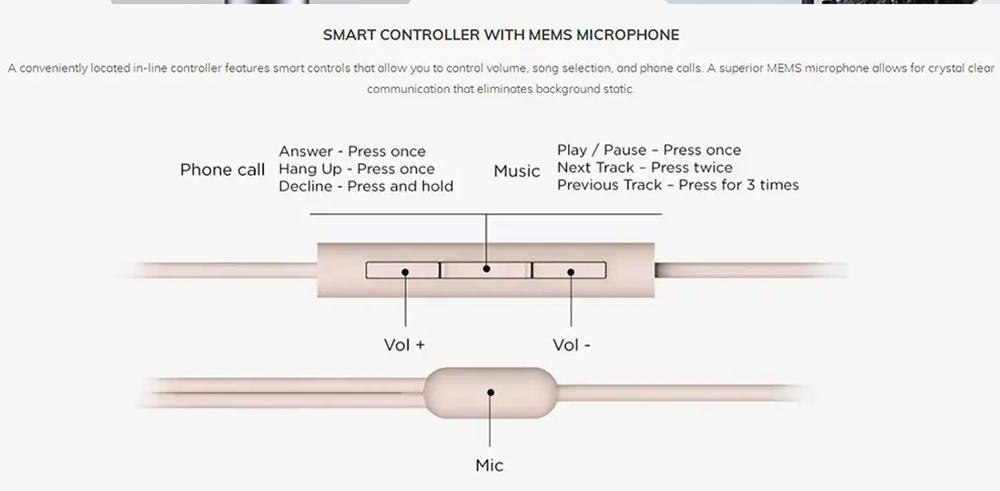 Xiaomi 1MORE E1025 In-ear Earphones Dual Dynamic Driver In-line Controls L-Bend Plug