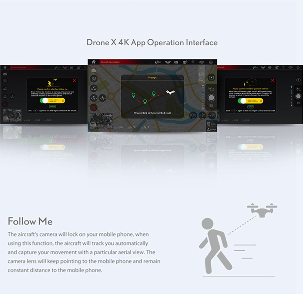 MJX Bugs 5 W B5W 4K Version 5G WIFI FPV GPS RC Drone With Single-axis Gimbal 20mins Flying Time Follow Me Mode RTF - Three Batteries With Bag