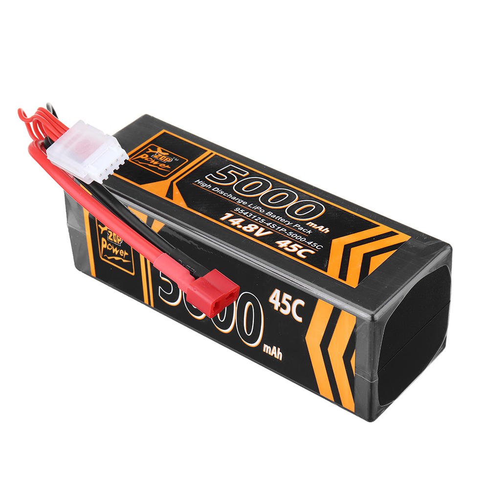 ZOP Power 4S 14.8V 5000mAh 45C Lipo Battery T Plug For RC Car Model FPV Racing Drone RC Airplane Helicopter