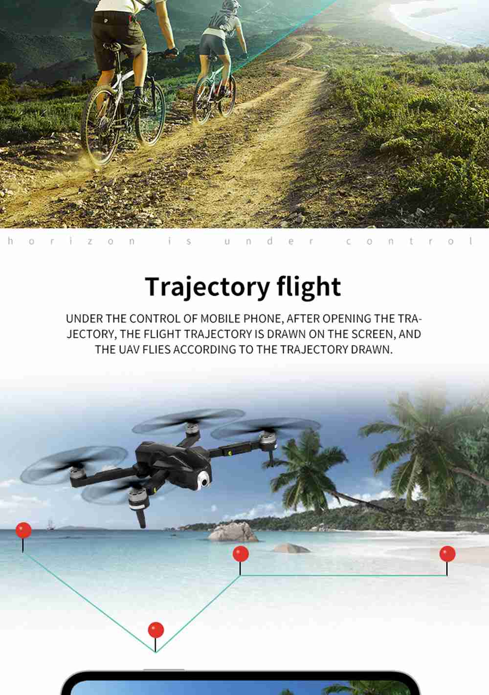 XMR/C M8 4K 5G WIFI Brushless GPS Foldable RC Drone With Adjustable 110 Degree Wide-angle Camera Automatic Following RTF - Two Batteries With Bag
