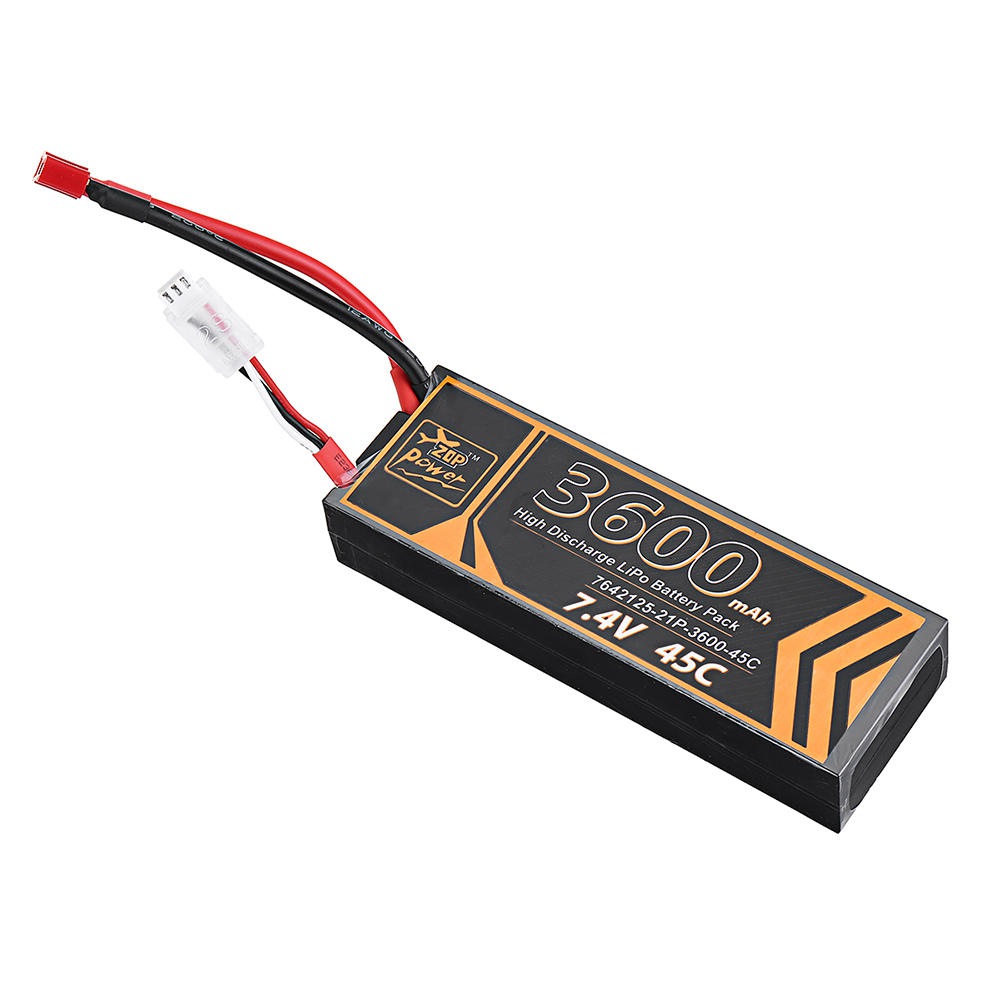 ZOP Power 2S 7.4V 3600mAh 45C T Plug Cube Lipo Battery For RC Car Model