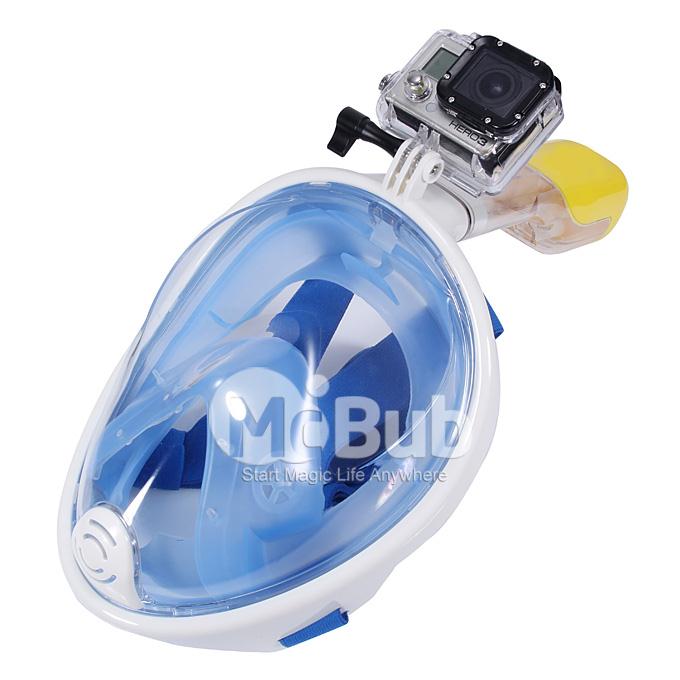 New NEOpine Water Sports Diving Equipment Full Dry Diving Mask Swimming Glasses for GoPro Hero 4 /3+ /3 /2 /1 Size S/M - Green