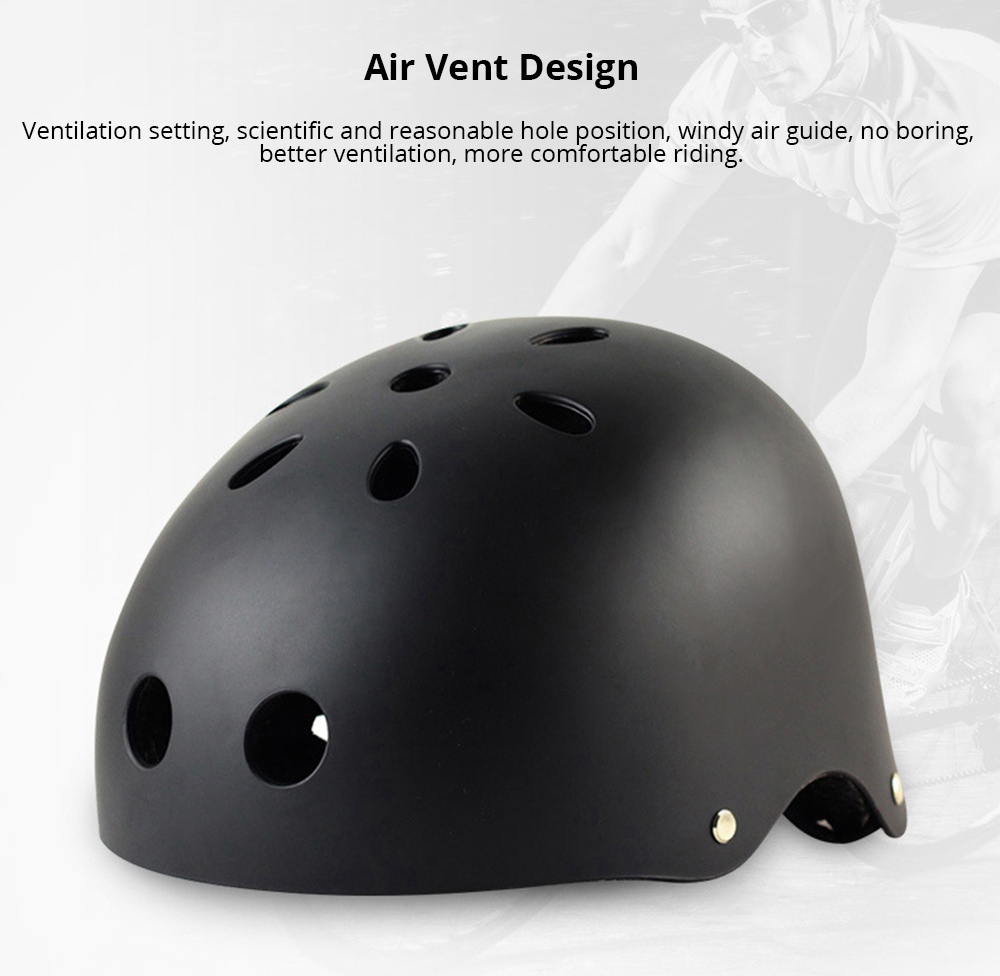 Professional Sports Bike Helmet For Bike Scooter Derby Inline Skateboard Size M - Black