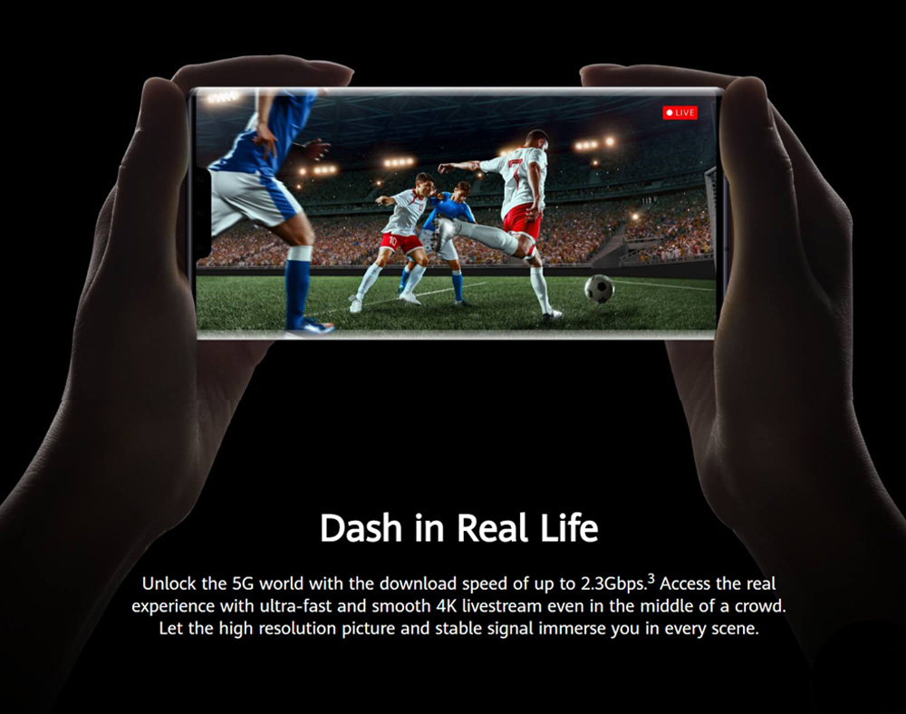 HUAWEI Mate 30 Pro 5G Smartphone 6.53" OLED Display Kirin 990 8GB 256GB 40.0MP+40.0MP+8.0MP+3D Depth Sensing Quad Rear Cameras NFC Fingerprint ID Dual SIM Android 10.0 - Black