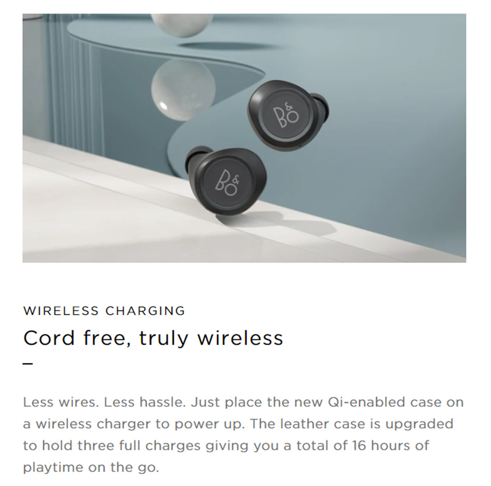 B&O Beoplay E8 2.0 Bluetooth TWS Earphones Transparency Mode Qi Wireless Charging Box