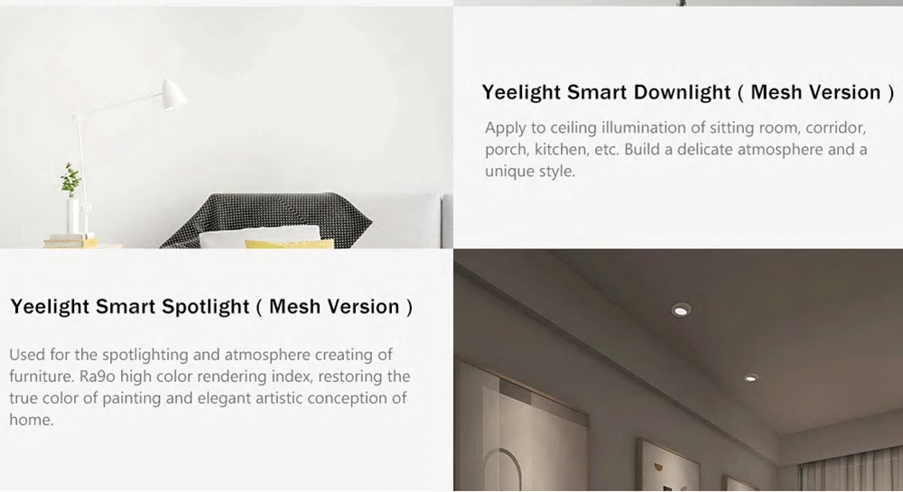 Xiaomi Mijia Yeelight YLSD04YL Smart Ceiling Down Light 5W 400LM 2700-6500K Mesh Edition