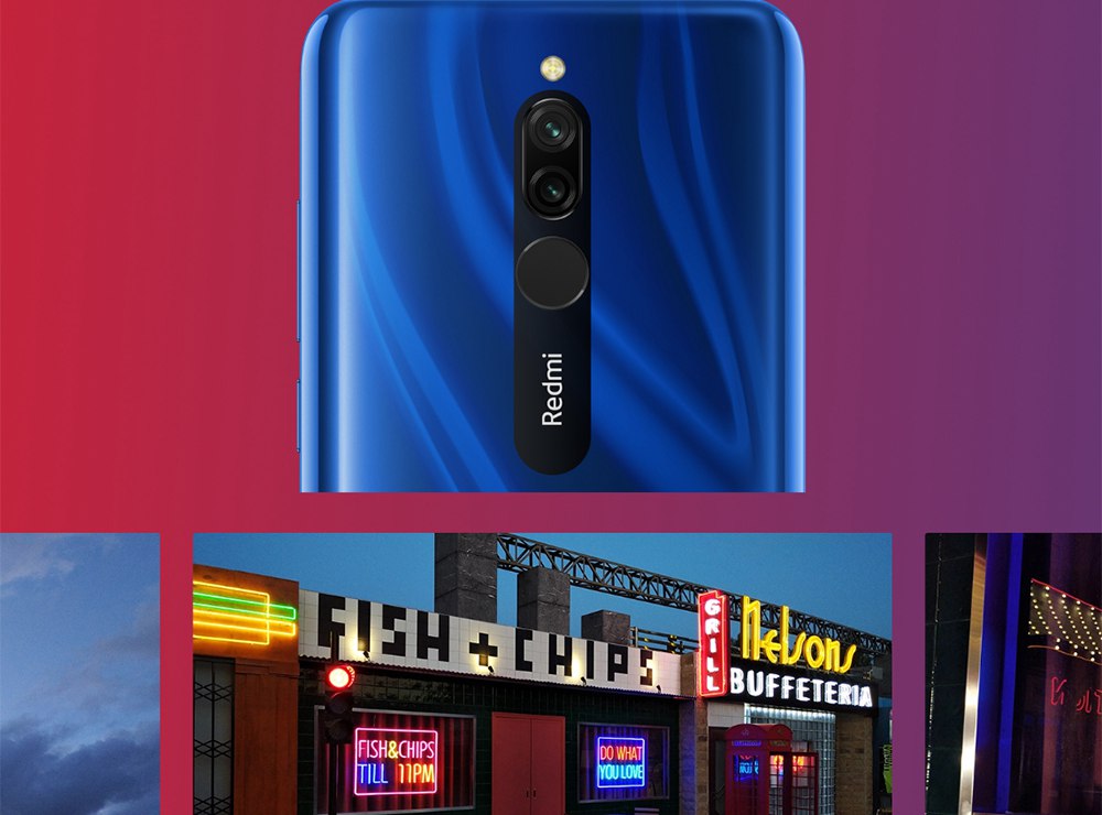 Xiaomi Redmi 8 6.22 Inch 4G LTE Smartphone Snapdragon 439 4GB 64GB 12.0MP+2.0MP Dual Rear Cameras Face Identification Dual SIM MIUI 10 Global Version - Black