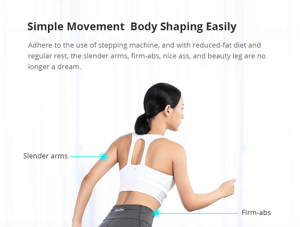 Xiaomi XQIAO Mini Multifunctional Waist-twisting Stepper Indoor Foldable Fitness Equpment LCD Smart Display - White