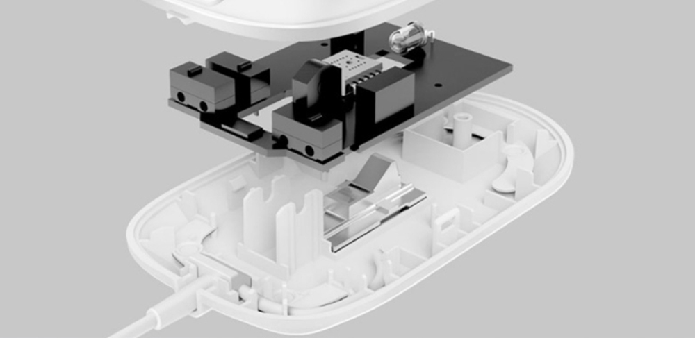 Jesis Fingerprint Mouse 125Hz Polling Rate Smart Portable For Home Office From Xiaomi Youpin - Sliver