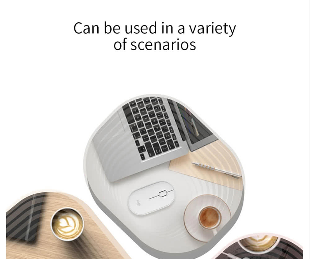 Logitech Pebble Wireless Mouse Bluetooth 2.4GHz Mute Dual Modes Portable For PC Laptop - White