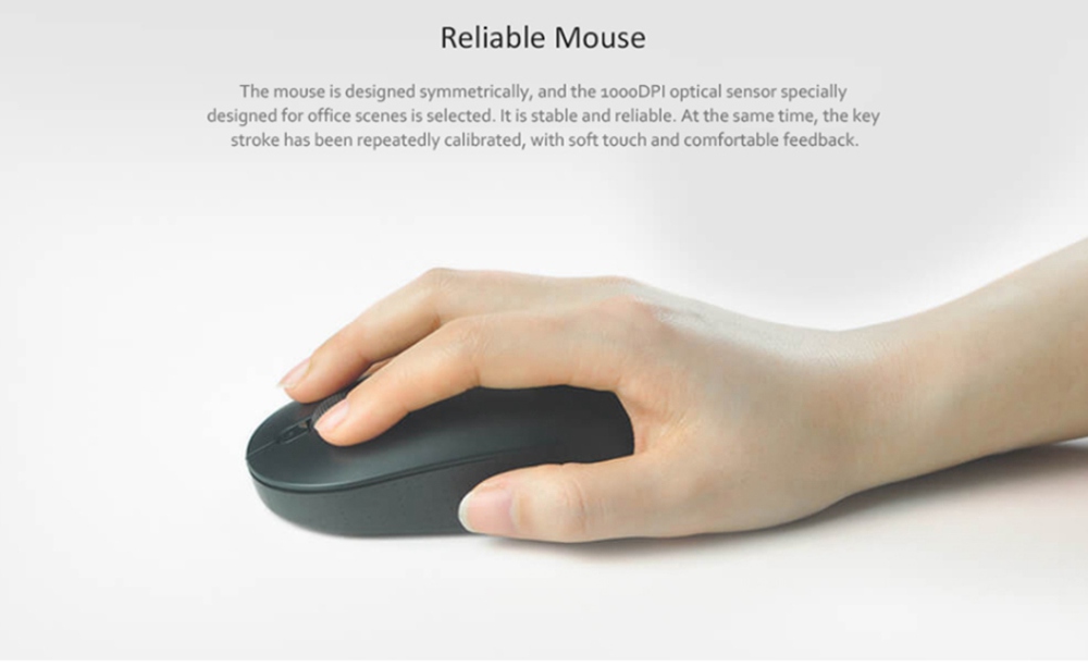 Xiaomi MIIIW Wireless Keyboard And Mouse Set 2.4G Wireless Plug & Play - Black